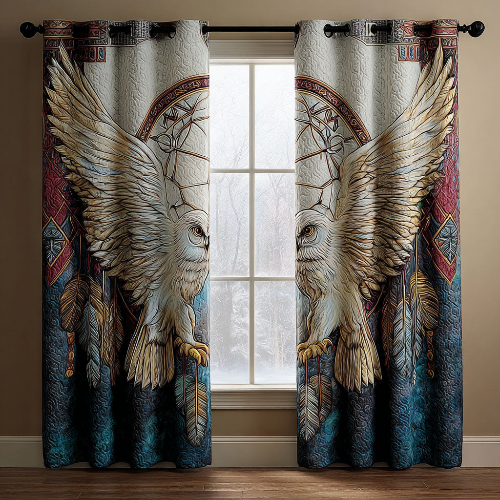 Owl Shadow Quilted Curtains