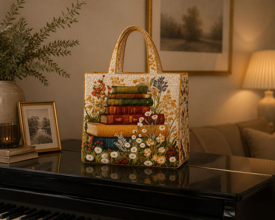 Bolsa Tote Acolchada - Patrón Floral