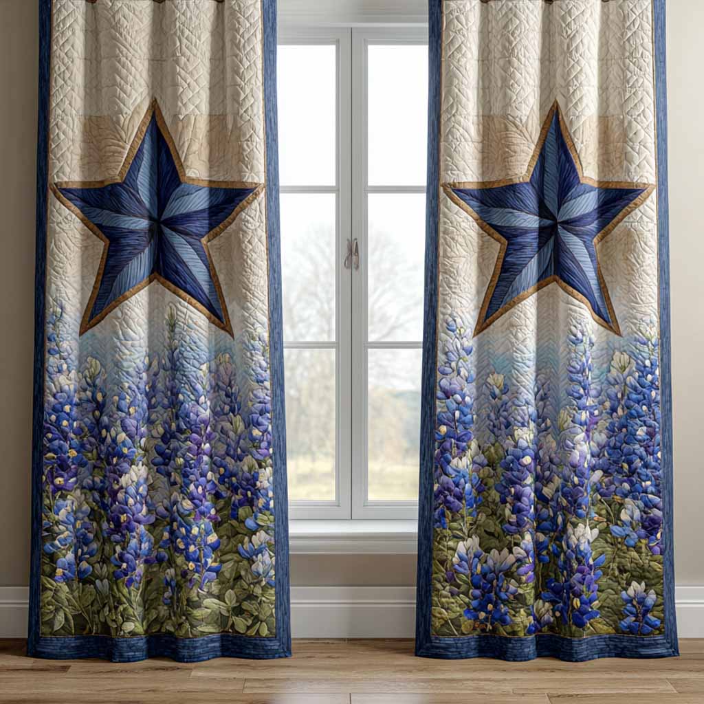Prairie Star Patchwork Quilted Curtains