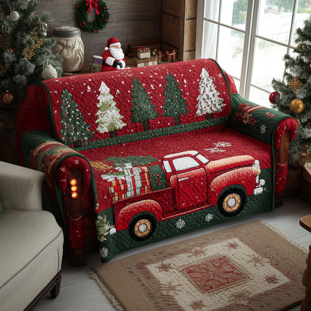 Christmas Quilted Sofa Cover