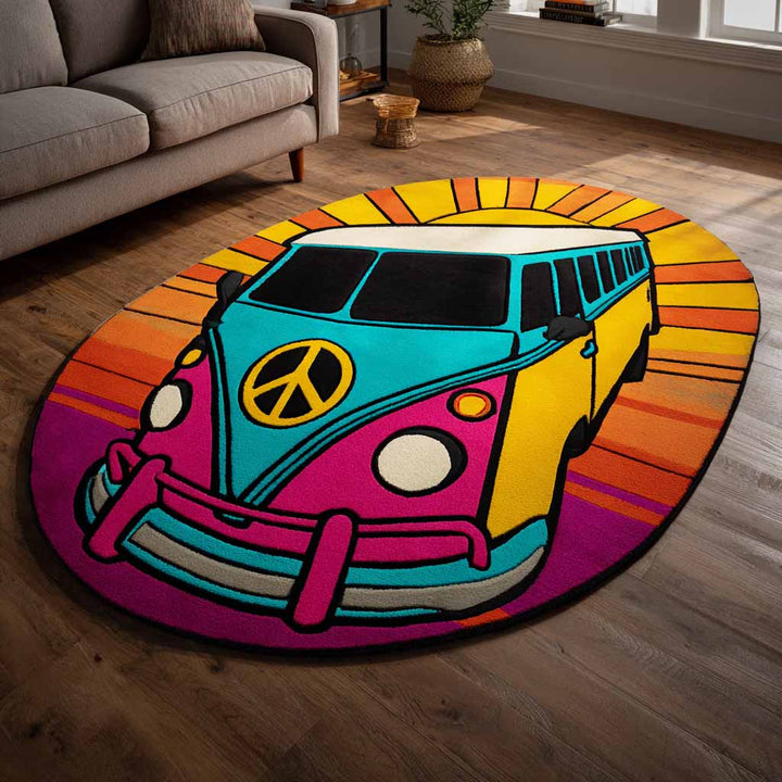 Retro Ride Shaped Area Rug