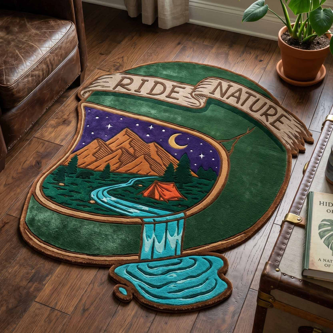 River Escape Custom Shaped Rug