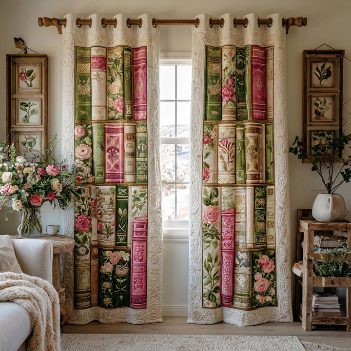 Country Library Quilted Curtains