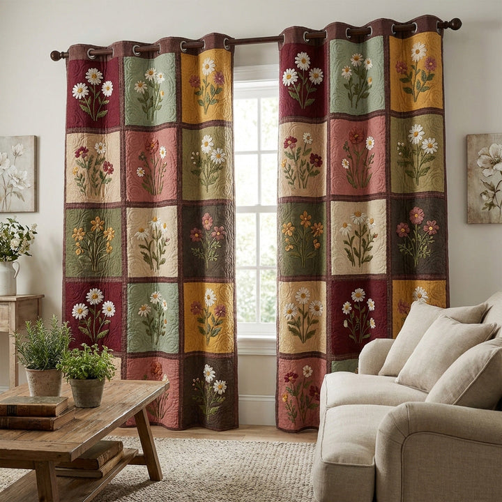 Rustic Style Quilted Curtains