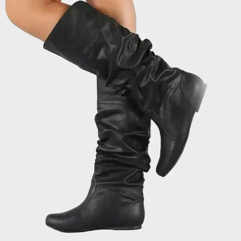 Winnie - Slouchy Low-Heel Casual Boots