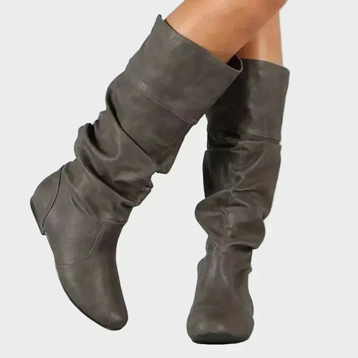 Winnie - Slouchy Low-Heel Casual Boots