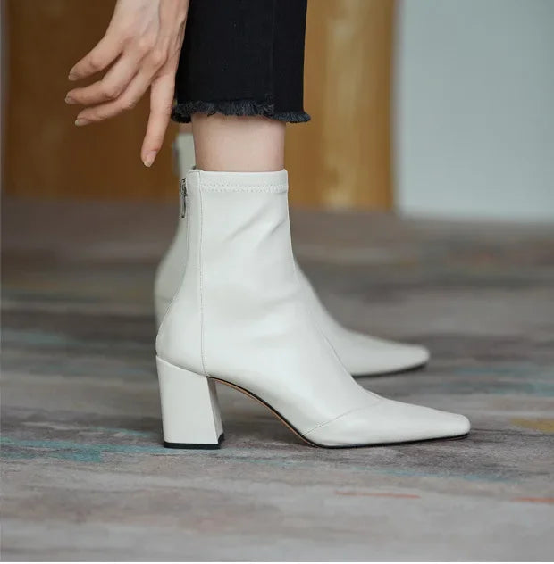 Raina - Square Toe Suede Boots