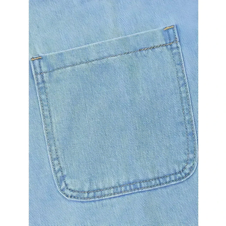 Eterna - Sleeveless Gathered Denim Dress