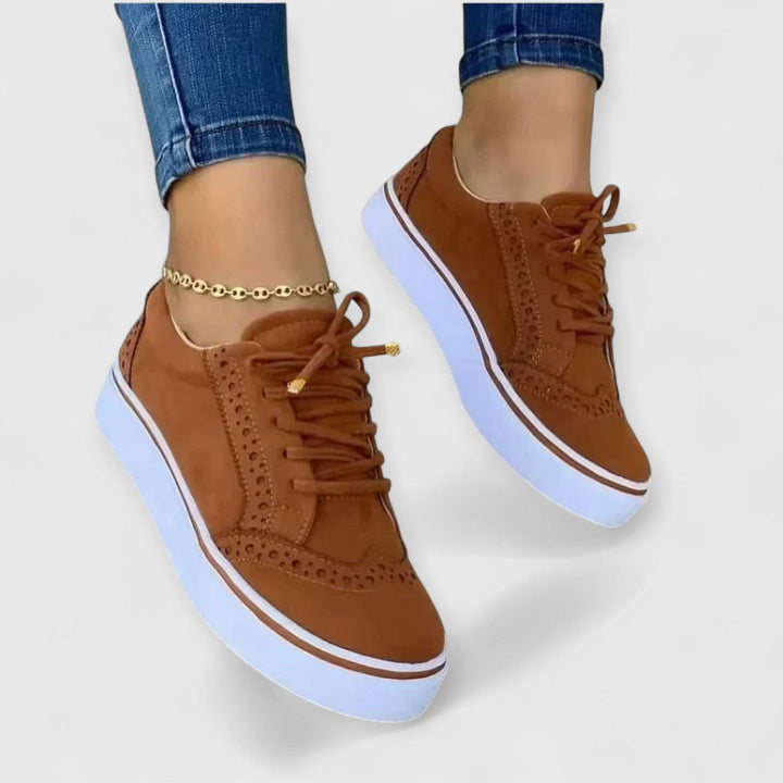 Adaline - Brogue Platform Sneakers