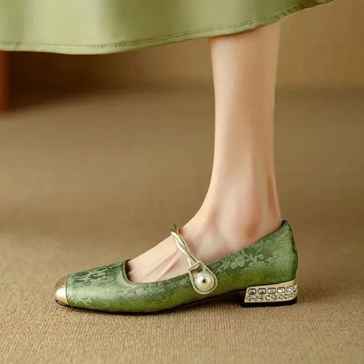 Rose - Pearl Detail Mary Jane Shoes