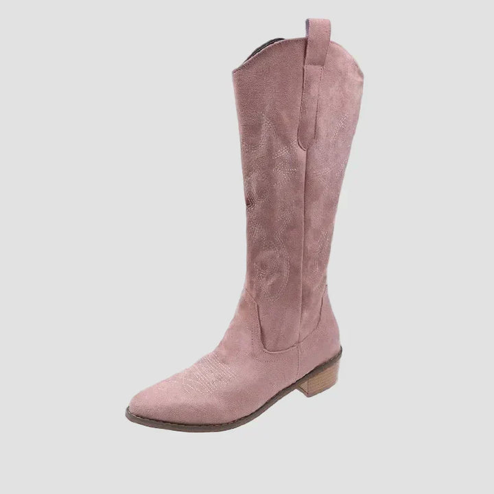 Vivian - Suede Cowboy Western Boots