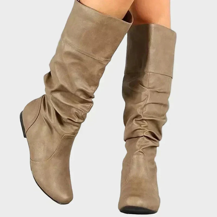 Winnie - Slouchy Low-Heel Casual Boots