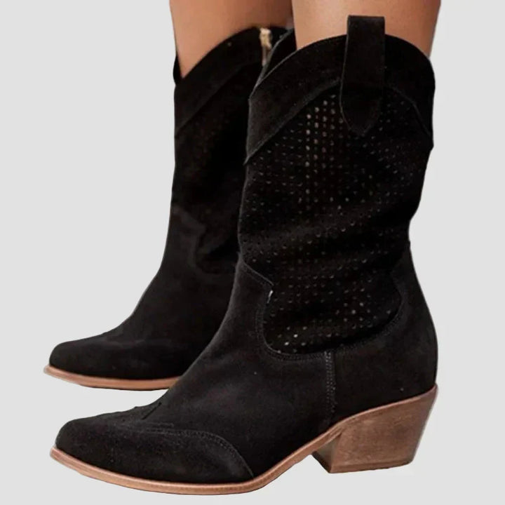 Orla - Perforated Western Boots
