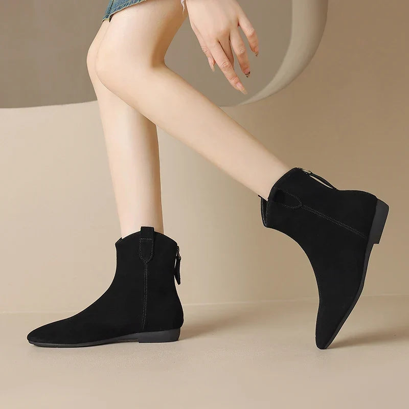 Zahra - Genuine Suede Chelsea Boots