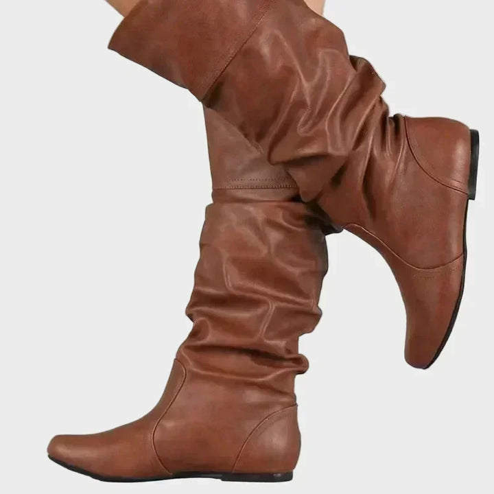 Winnie - Slouchy Low-Heel Casual Boots