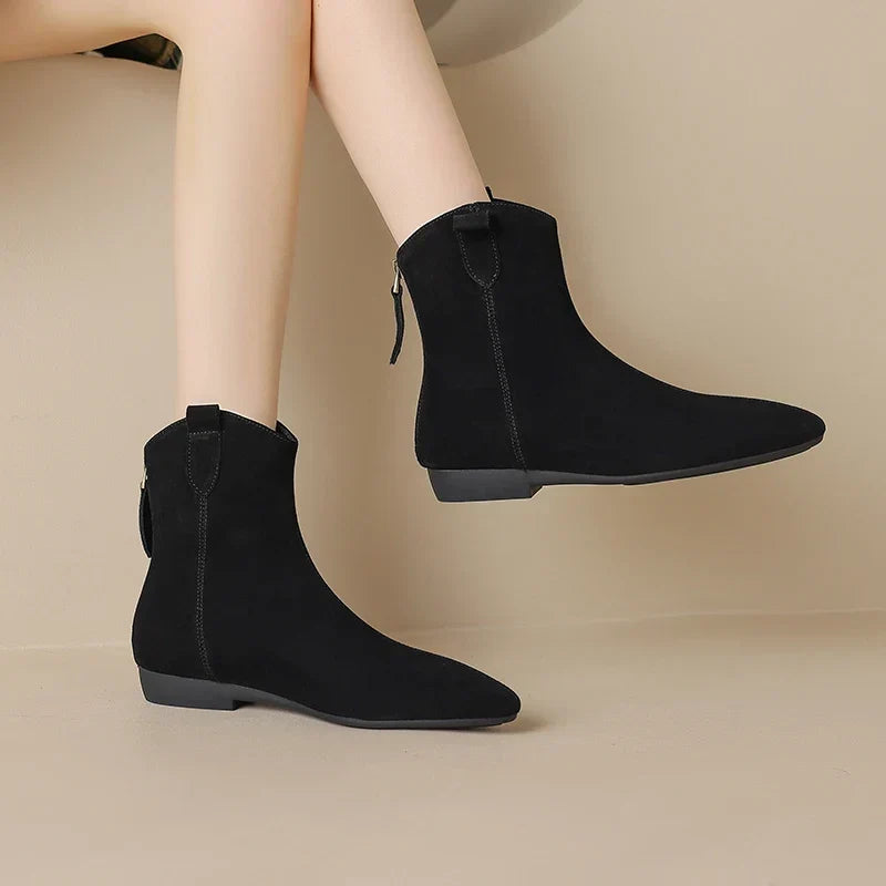 Zahra - Genuine Suede Chelsea Boots