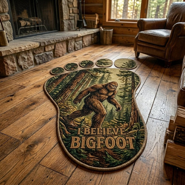 Sasquatch Ridge Shaped Rug