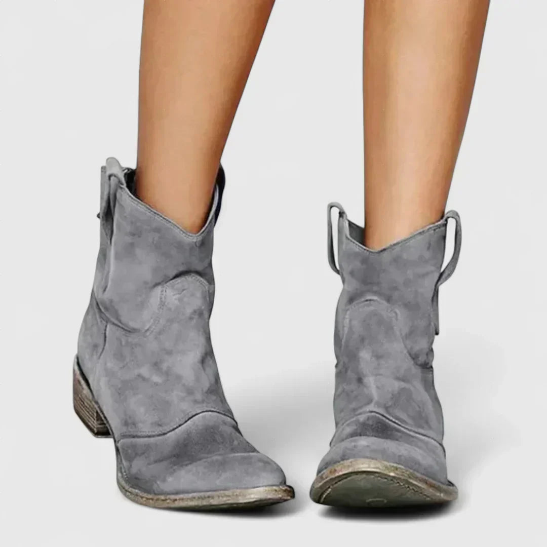 Nicolette - Retro Cowboy Ankle Boots