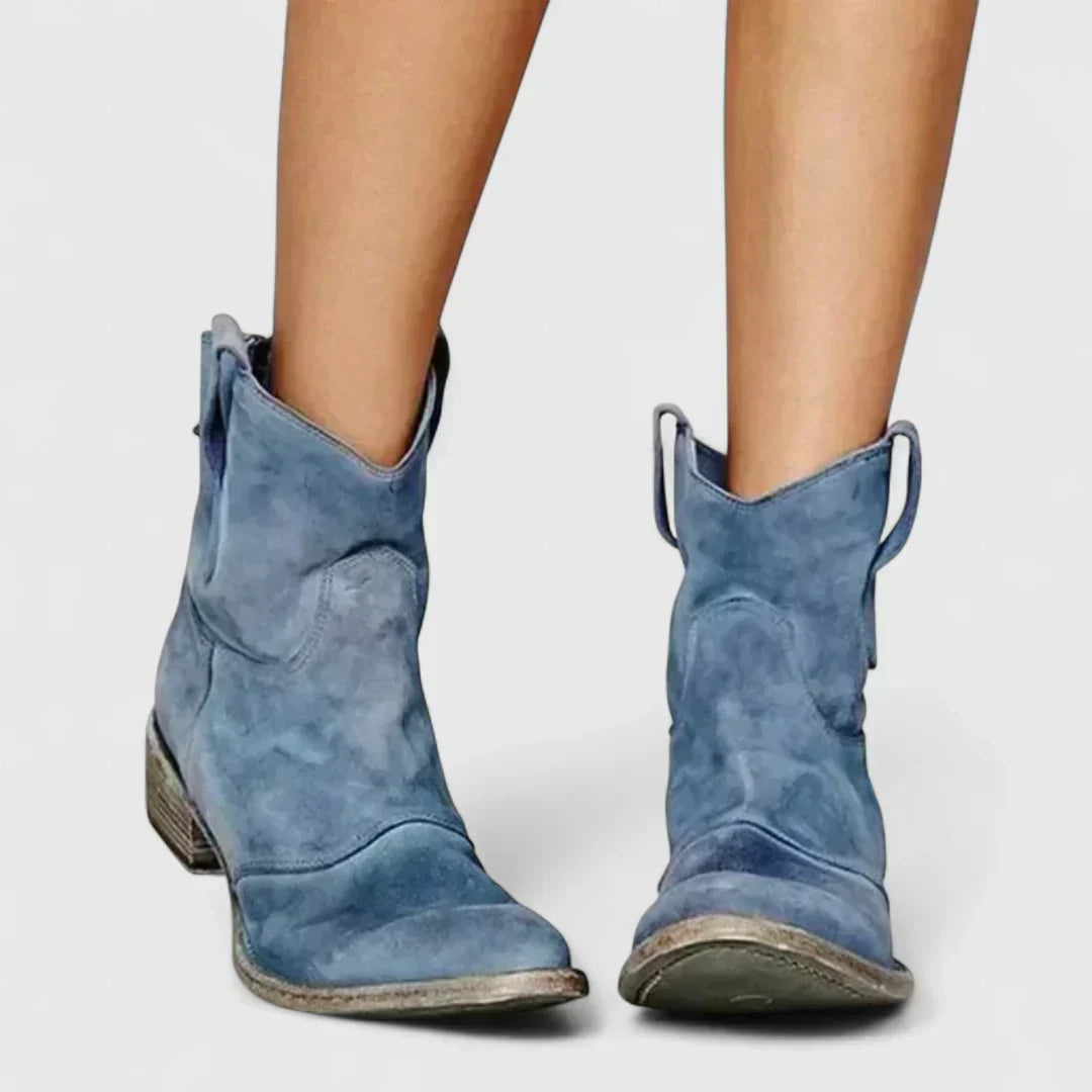 Nicolette - Retro Cowboy Ankle Boots