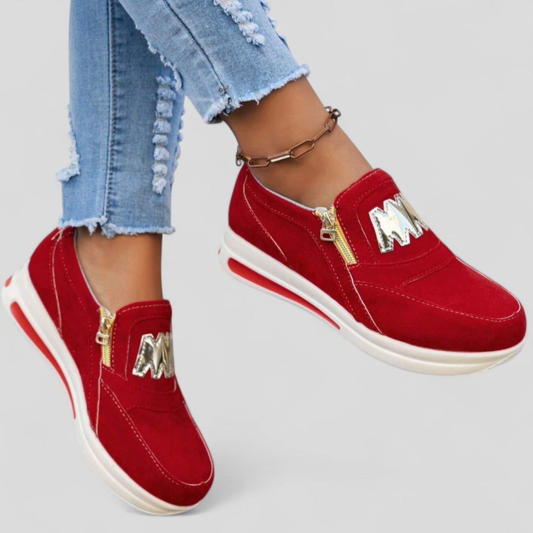 Benita - Zip Detail Platform Sneakers