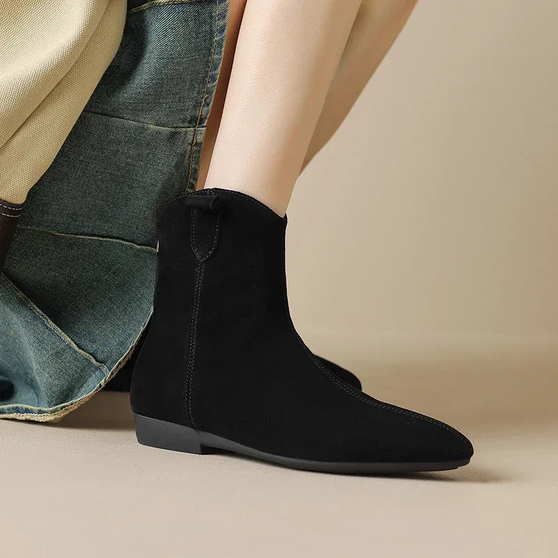 Zahra - Genuine Suede Chelsea Boots