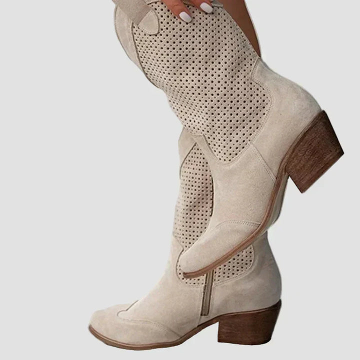 Orla - Perforated Western Boots