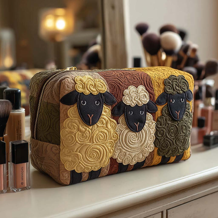 Sheep Collection Quilted Makeup Bag