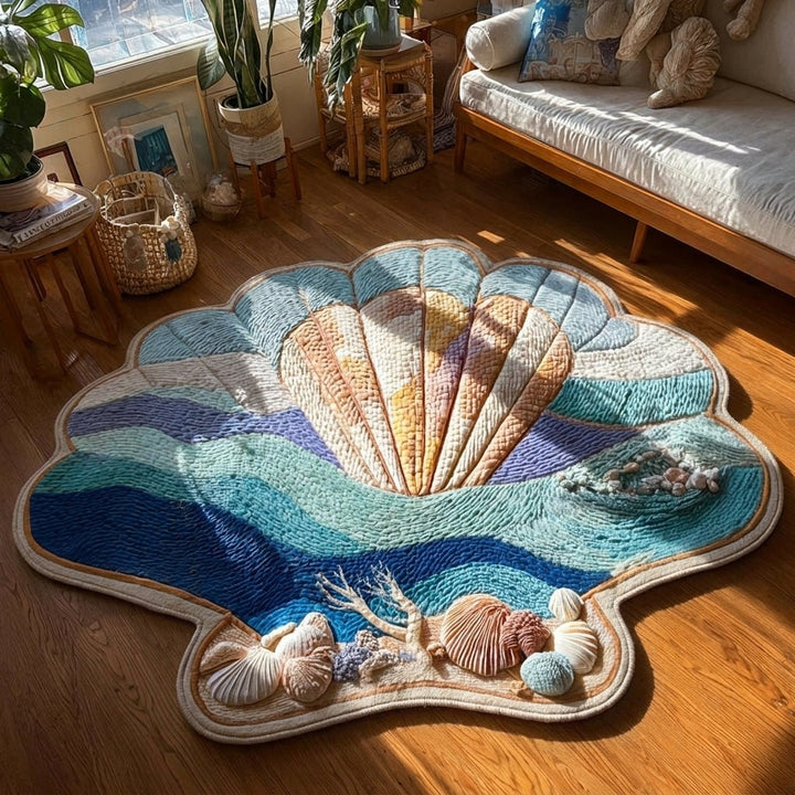 Shells and Tides Custom Shaped Rug