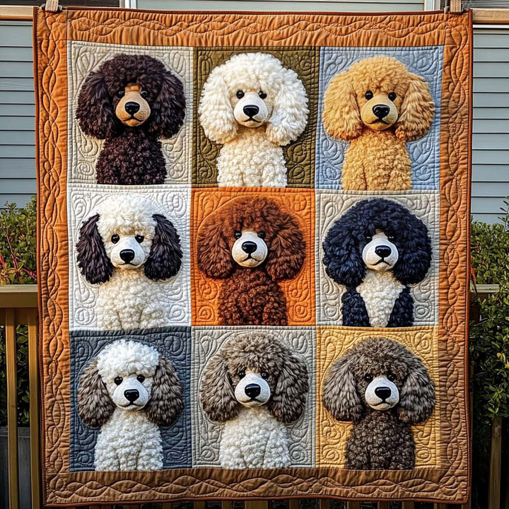 Silken Paws Poodle Quilted Blanket