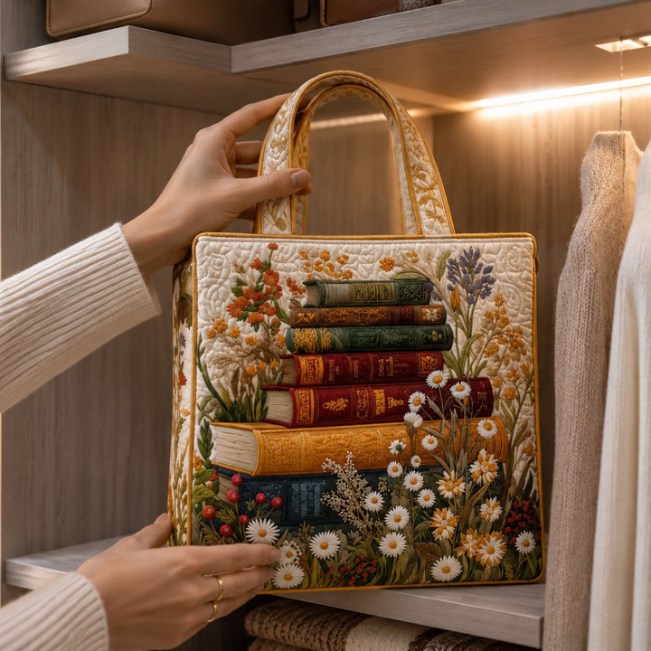 Bolsa Tote Acolchada - Patrón Floral