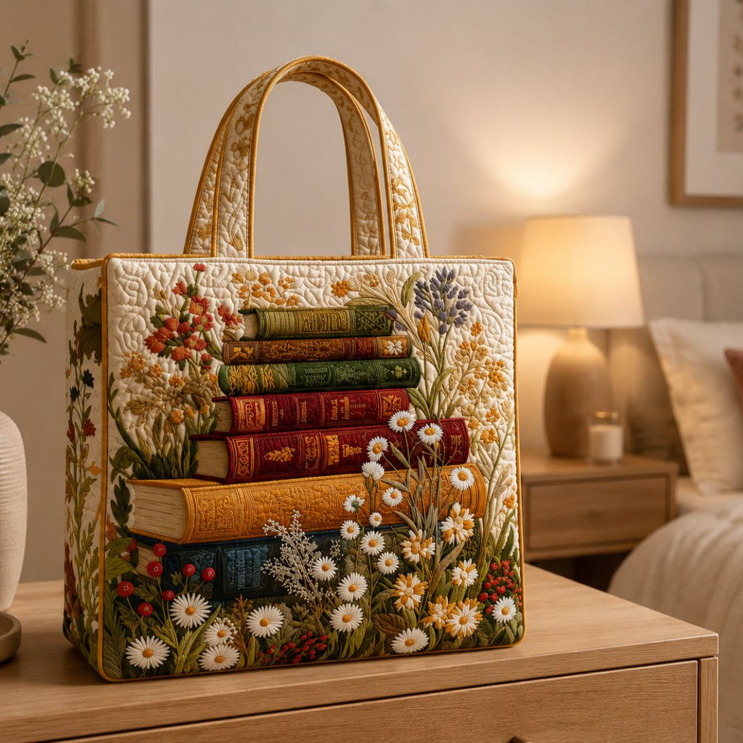 Bolsa Tote Acolchada - Patrón Floral