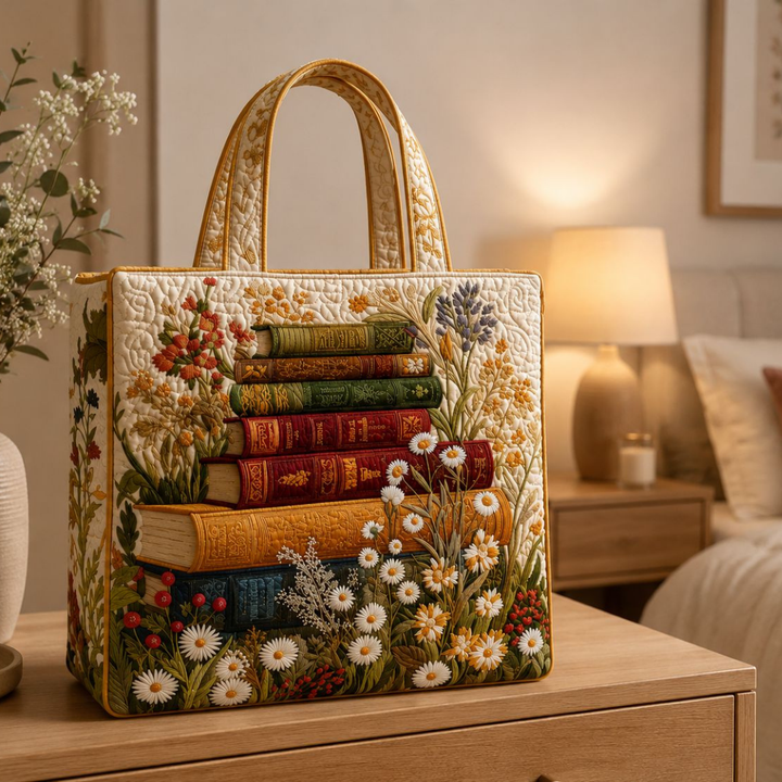 Bolsa Tote Acolchada - Patrón Floral