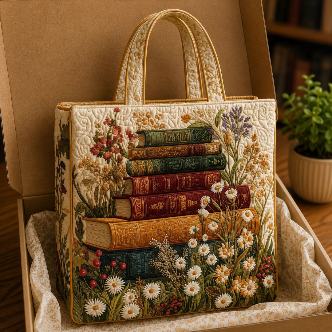 Bolsa Tote Acolchada - Patrón Floral