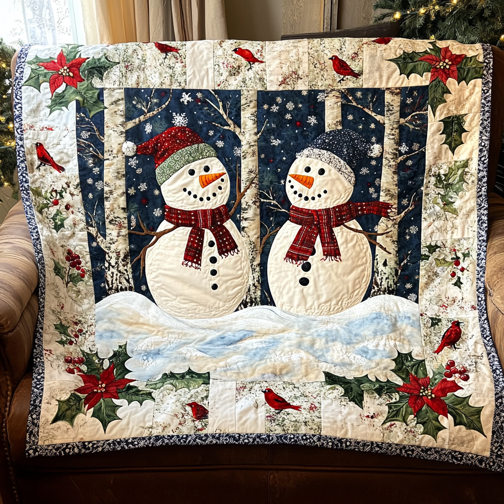 Snowman Quilted Blanket