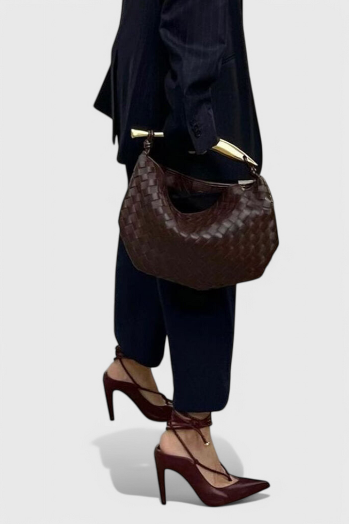 Emily - Woven Top Handle Bag