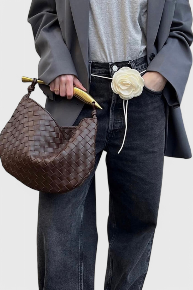 Emily - Woven Top Handle Bag