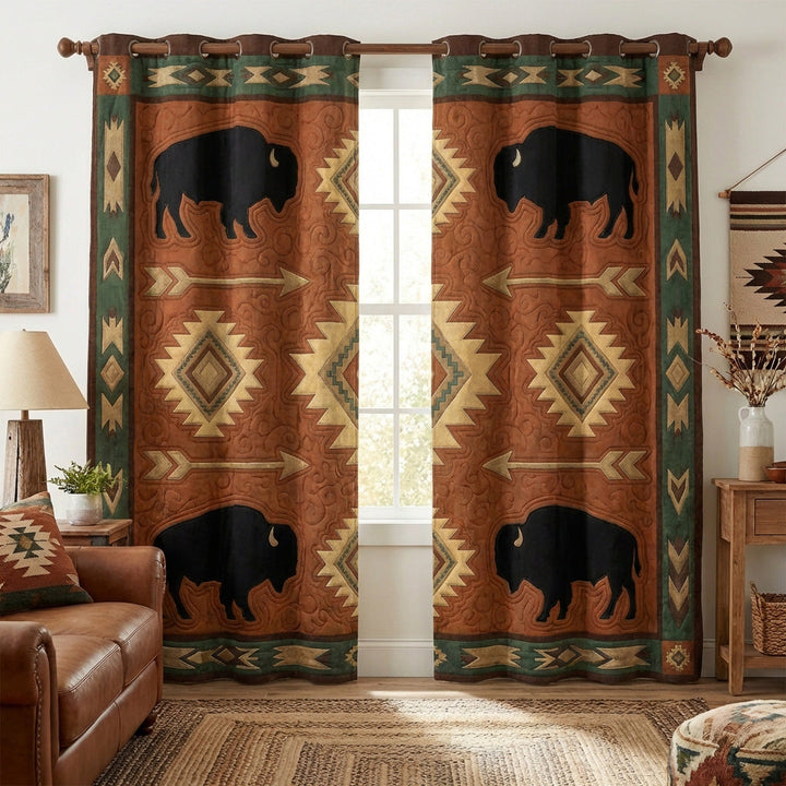 Plains Spirit Quilted Curtains