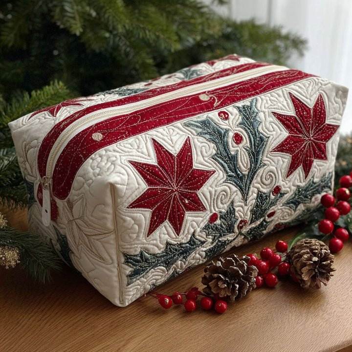 Star Pattern Quilted Makeup Bag