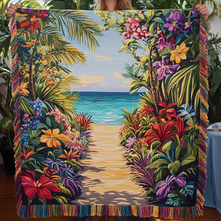 Sunny Beaches Woven Blanket