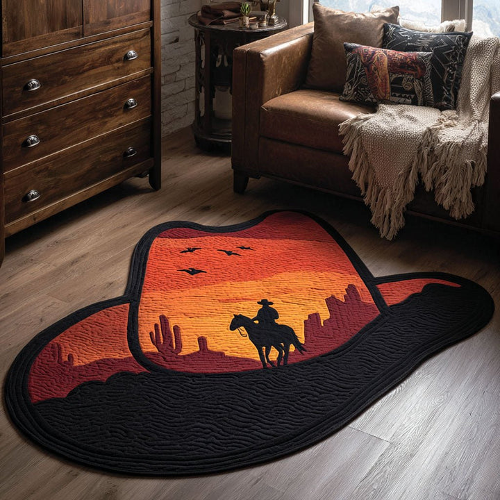Sunset Rider Shaped Rug