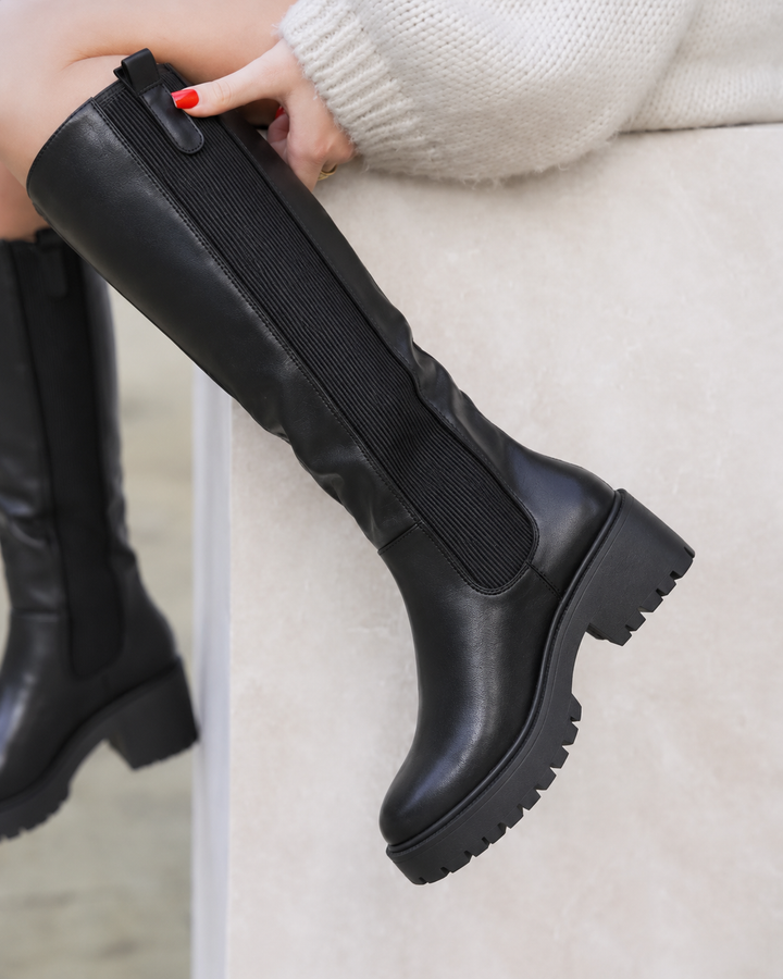 Elena - Tall Round Toe Boots