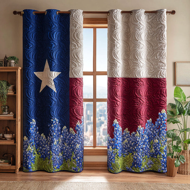 Prairie Flower Quilted Curtains