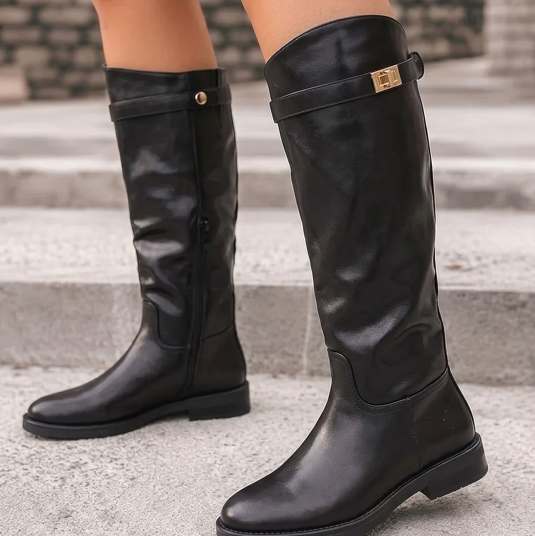 Tilda - Tall Boots with Metal Detail
