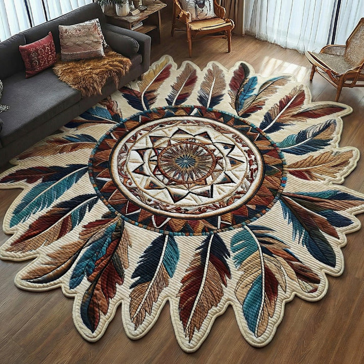 Artisan Compass Shaped Area Rug