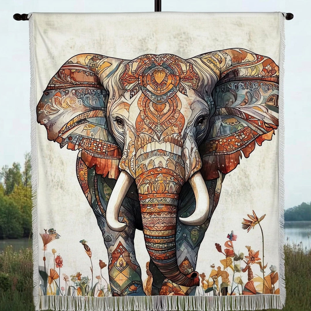 Elephant Trunk Woven Blanket