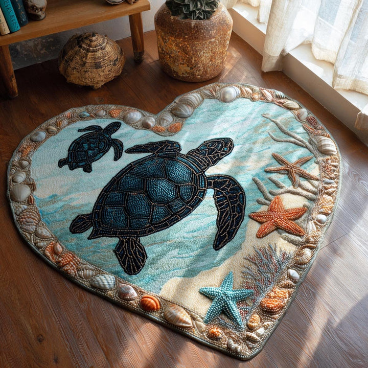 Turtle Grace Custom Shaped Rug
