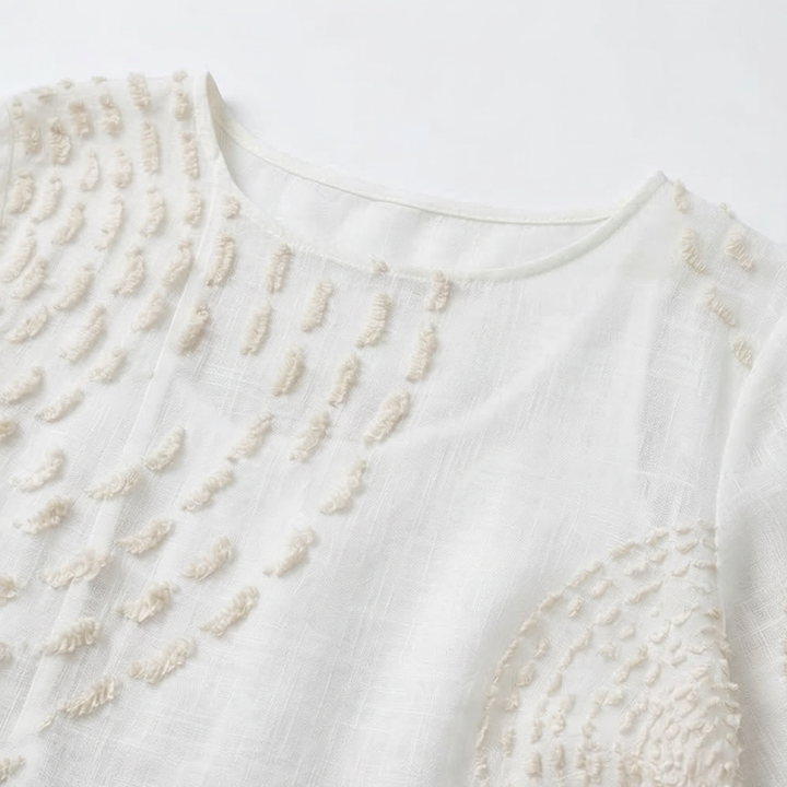 Leandra - White Embroidered Dress