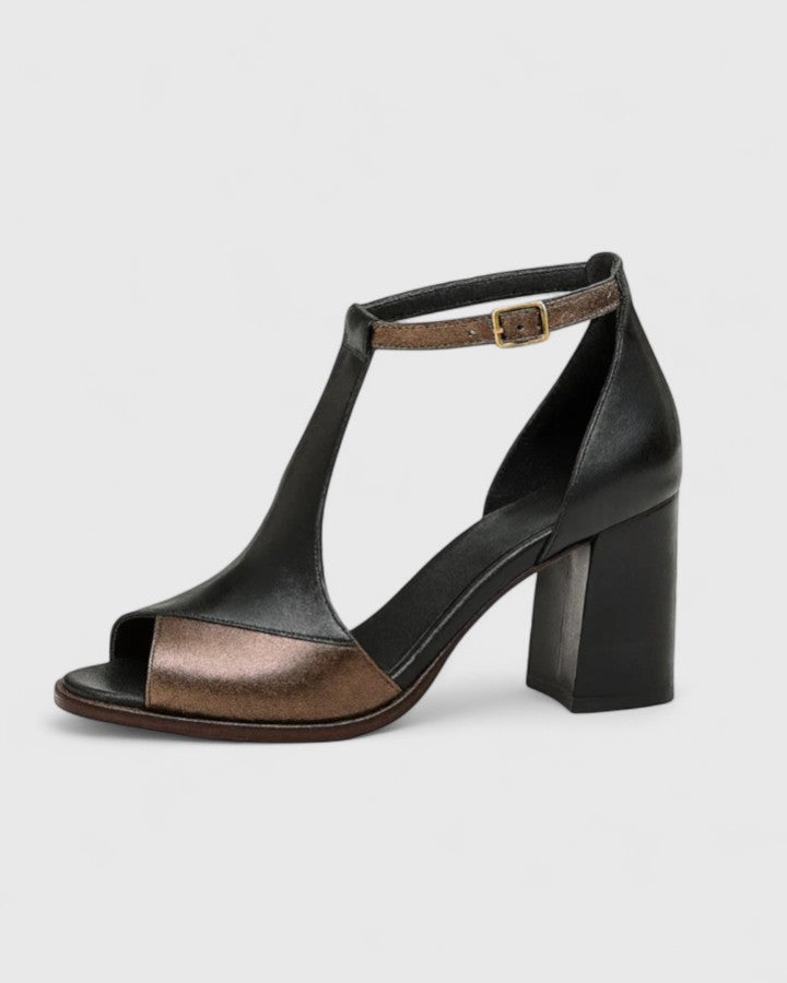 Catherine - High Ankle Strap Block Heel Sandals