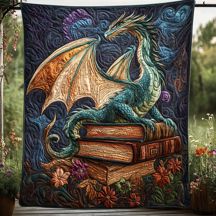 Lush Dragon Heart Quilted Blanket