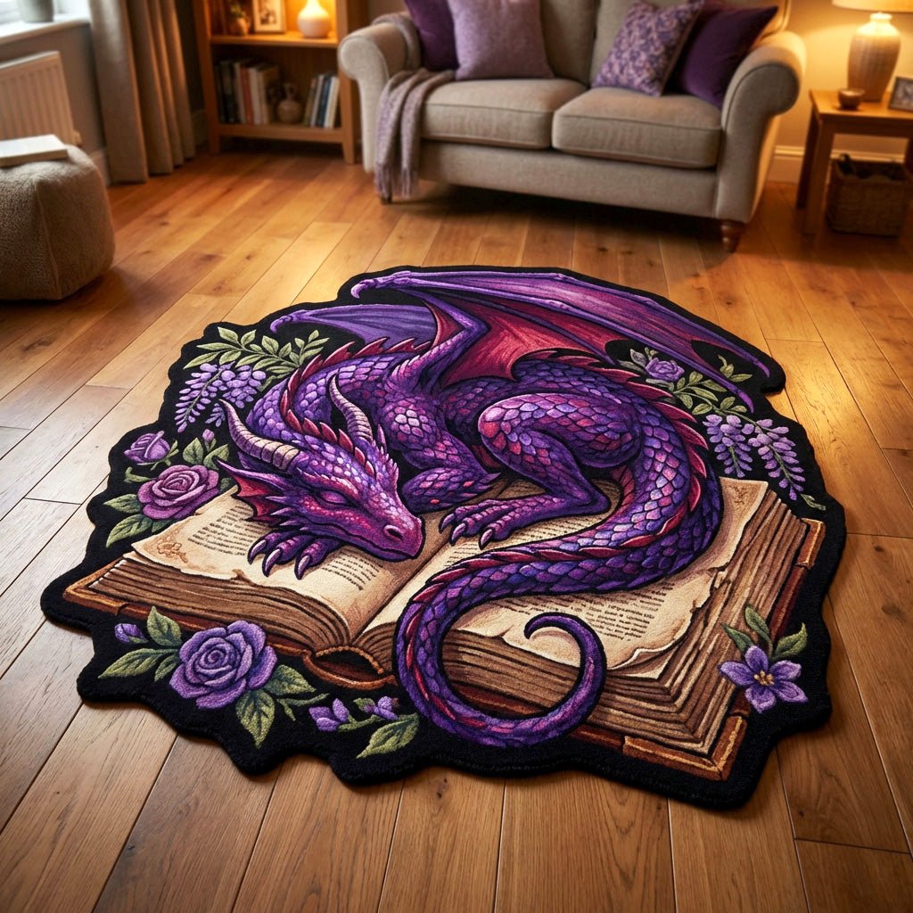 Violet Spell Shaped Area Rug